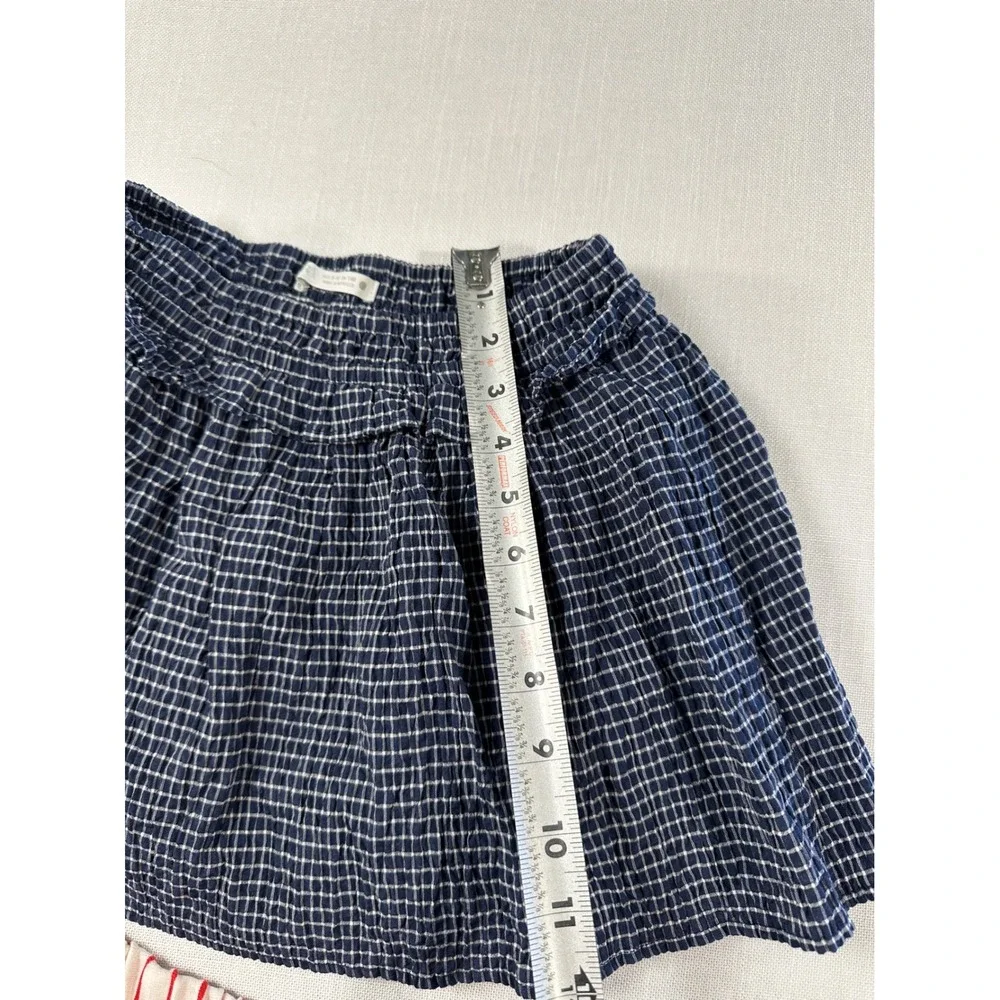 Zara‎ Kids Girls Skort Bundle Navy Grid Seersucker Red Stripe Size 9-10